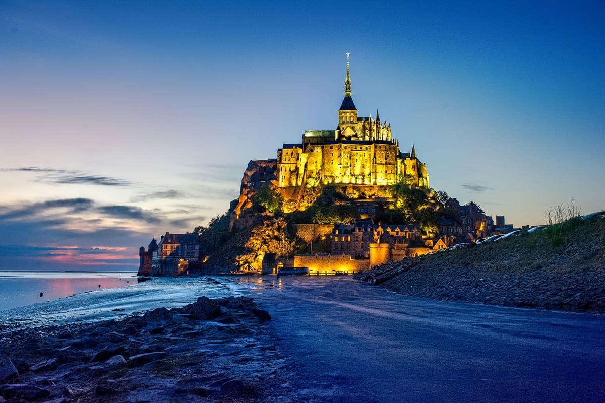 Mont-Saint-Michel — the tidal-island abbey of Normandy rising from the bay, one of France's most visited monuments